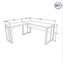Ver imagem 2 de Mesa de Escritório em L Linha Industrial Metalon Tampo 40mm