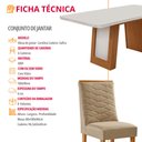 Ver imagem 7 de Mesa de Jantar Carolina 180cm Tampo MDF Vidro Canto Copo com 6 Cadeiras Safira