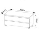 Ver imagem 2 de Gabinete Para Banheiro 2 Gavetas Bn3603 Branco