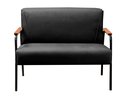 Ver imagem 1 de Namoradeira Decorativa Jade Braços Fixo - Veludo Preto