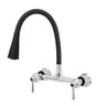 Torneira Misturador Gourmet Preto Flexível Cozinha Parede - 1