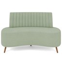 Ver mais imagens de Sofá 2 Lugares para Sala Living 135cm Pés Palito Tamar K04 Bouclê Verde Água - Mpozenato
