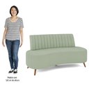 Ver imagem 5 de Sofá 2 Lugares para Sala Living 135cm Pés Palito Tamar K04 Bouclê Verde Água - Mpozenato