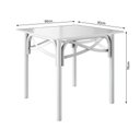 Ver imagem 2 de Mesa Katrina Branca Quadrada Tampo de Madeira 90cm Branco
