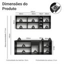 Ver imagem 3 de Armário de Cozinha Compacta 180 Cm Suspenso Preto Nice Madesa 04