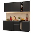 Ver imagem 2 de Armário de Cozinha Compacta 180 Cm Suspenso Preto Nice Madesa 04
