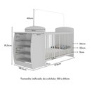 Ver imagem 2 de Berço Cômoda Cajuzinho para Colchão 60x130cm Multimóveis Bb0516 Branco