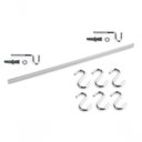 Ver imagem 1 de Barra de Parede Cozinha 6 Ganchos 40cm com Kit Instalação