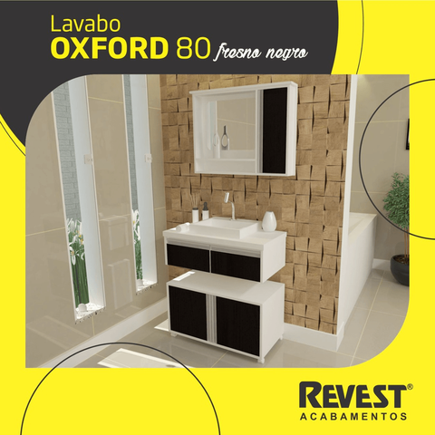 Oxford Branco c/Fresno Negro 80x31x40 - Gabinetto