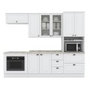 Ver imagem 1 de Cozinha Completa Americana 5 Peças com Balcão Forno de Embutir Branco e Tampo Calcare - Móveis