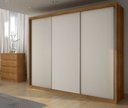 Ver imagem 2 de Guarda Roupa Casal 3 Portas 6 Gavetas - Paradizzo Gold-Cumaru/Fendi - Móveis Novo Horizonte