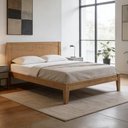 Ver imagem 1 de Cama Casal de Madeira Maciça para Colchão 138x188 Mazzaro F06 Freijó - Lyam Decor