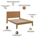 Ver imagem 5 de Cama Casal de Madeira Maciça para Colchão 138x188 Mazzaro F06 Freijó - Lyam Decor