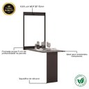 Ver imagem 3 de Mesa Dobrável Retrátil de Parede 100x64 Preto
