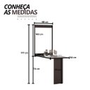 Ver imagem 2 de Mesa Dobrável Retrátil de Parede 100x64 Preto