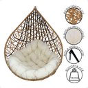 Ver imagem 7 de Balanço Suspenso Ninho Gota com Mosquetão e Mola para Ambiente Externo - Caramelo A1