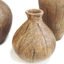 Ver imagem 6 de Kit Vasos Decorativos em Poliresina Amadeirado 3PÇS
