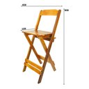 Ver imagem 4 de Jogo de Mesa Dobrável Bistro 2 Cadeiras Madeira Maciça - Mel