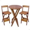 Ver imagem 1 de Jogo de Mesa Dobrável Bistro 2 Cadeiras Madeira Maciça - Mel