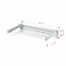 Varal Retrátil Dobrável Pequeno 70cm de Parede Pratico Organizador Roupas Lavanderia Ordene Branco - 3