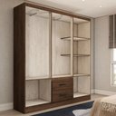 Ver imagem 5 de Guarda-roupa Casal Panamá 6 Portas 2 Gavetas Castanho - Panorama Móveis
