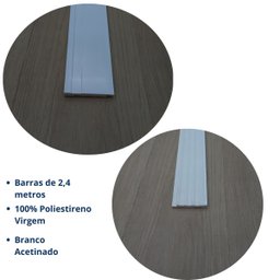 Rodapé Poliestireno Frisado Fv 01x07cm - 2,4m - 2