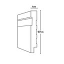 Ver imagem 2 de Rodapé 7cm Poliestireno Slim Frisado - 2,4 Metros