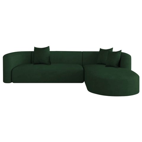 Sofá Modular Celinne Luxuoso Sala de Estar Decoração Luxo 265cm Suede