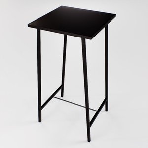 Mesa Bar Bistrô Alta Madeira Industrial Black Don Castro Decor Conjunto de Mesas e Cadeiras Preto