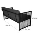 Ver imagem 4 de Namoradeira Santiago em Aço e Corda Náutica