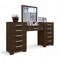 Conjunto para Quarto de Cômodas e Penteadeira Floratta Malbec - 2