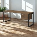 Ver imagem 5 de Mesa Escritorio com Gaveteiro 190 Cm Industrial Frame Munique Kappesberg