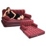 SOFA CAMA INFLAVEL DE CASAL FLOCADO RETRO COM KIT PARA REPARO POLTRONA GIGANTE COLCHAO PORTATIL - 1