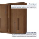 Ver imagem 7 de Guarda Roupa Casal 6 Portas 2 Ripadas Portugal 100% MDF Marrom/Cacau