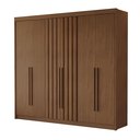 Ver imagem 3 de Guarda Roupa Casal 6 Portas 2 Ripadas Portugal 100% MDF Marrom/Cacau