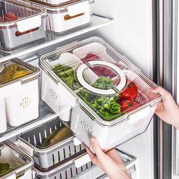 Pote Organizador de Geladeira Frutas e Verduras com Cesto 7,6l - 2