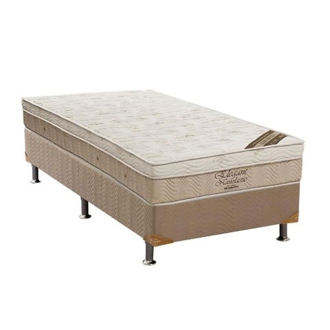 Cama Box Crc Solteiro +Colchão Molas Super Pocket Elegant Ortobom 88x188