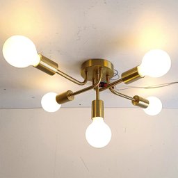 Lustre Sputnik Assimetrico 5 Lampadas E27 Luminaria Candelabro Sala Quarto Sala de Jantar Recepçao C - 13