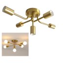 Ver imagem 1 de Lustre Sputnik Assimetrico 5 Lampadas E27 Luminaria Candelabro Sala Quarto Sala de Jantar Recepçao C