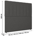 Ver imagem 3 de Cabeceira Cama Box Casal King Size Ivana 193cm Linho Cinza - Abmaza
