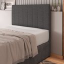 Ver imagem 1 de Cabeceira Cama Box Casal King Size Ivana 193cm Linho Cinza - Abmaza