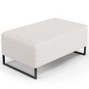 Ver imagem 6 de Kit 02 Puff Decorativo para Sala de Estar Cléo Base de Ferro Preto 90 Cm W01 Bouclê Cru - Lyam