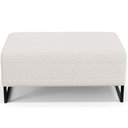 Ver imagem 3 de Kit 02 Puff Decorativo para Sala de Estar Cléo Base de Ferro Preto 90 Cm W01 Bouclê Cru - Lyam