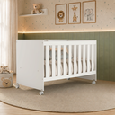 Ver imagem 1 de Berço Tico 100% MDF para Colchão 130x70cm Branco Brilho