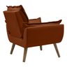 Poltrona Opala Conforto Decorativa em Veludo com Pés Palito - Terracota - 5