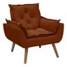 Poltrona Opala Conforto Decorativa em Veludo com Pés Palito - Terracota - 4