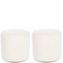 Ver imagem 2 de Kit 02 Puff Perse Redondo Decorativo Tecido Linho Puffe Banqueta