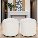 Ver imagem 7 de Kit 02 Puff Perse Redondo Decorativo Tecido Linho Puffe Banqueta