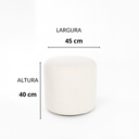 Ver imagem 4 de Kit 02 Puff Perse Redondo Decorativo Tecido Linho Puffe Banqueta