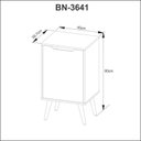 Ver imagem 3 de Gabinete para Banheiro 45cm Branco com 1 Porta Bn3641 Tecnomobili